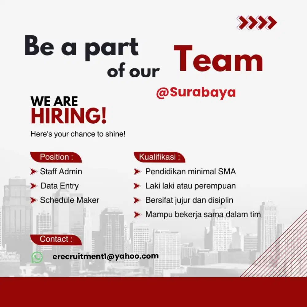 Dibutuhkan Staf Admin