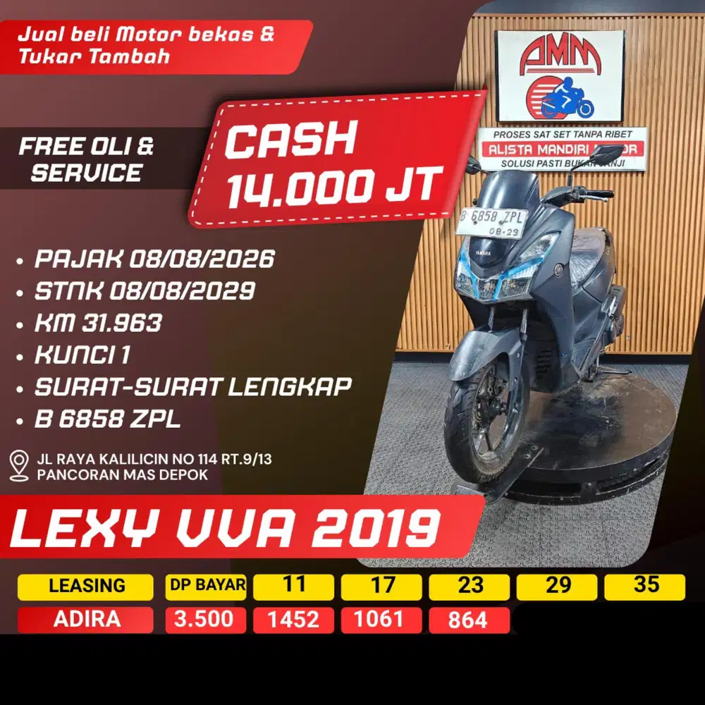 LEXI VVA 2019 BISA KREDIT/ TUKAR TAMBAH/BAYAR PAKAI CC/PAYLATER