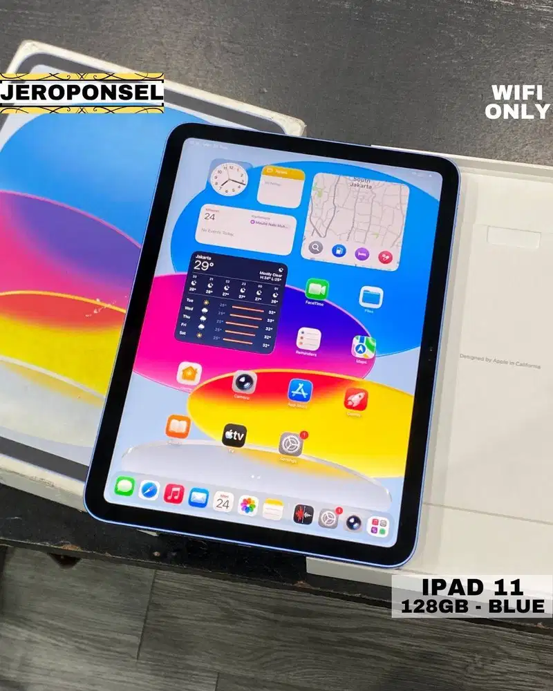 IPAD 11 128GB BLUE IBOX LIKE A NEW GARANSI PANJANG