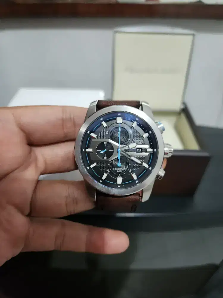 Alexandre christie 6562MC chrono tgl aktif leather mulus garansi sby