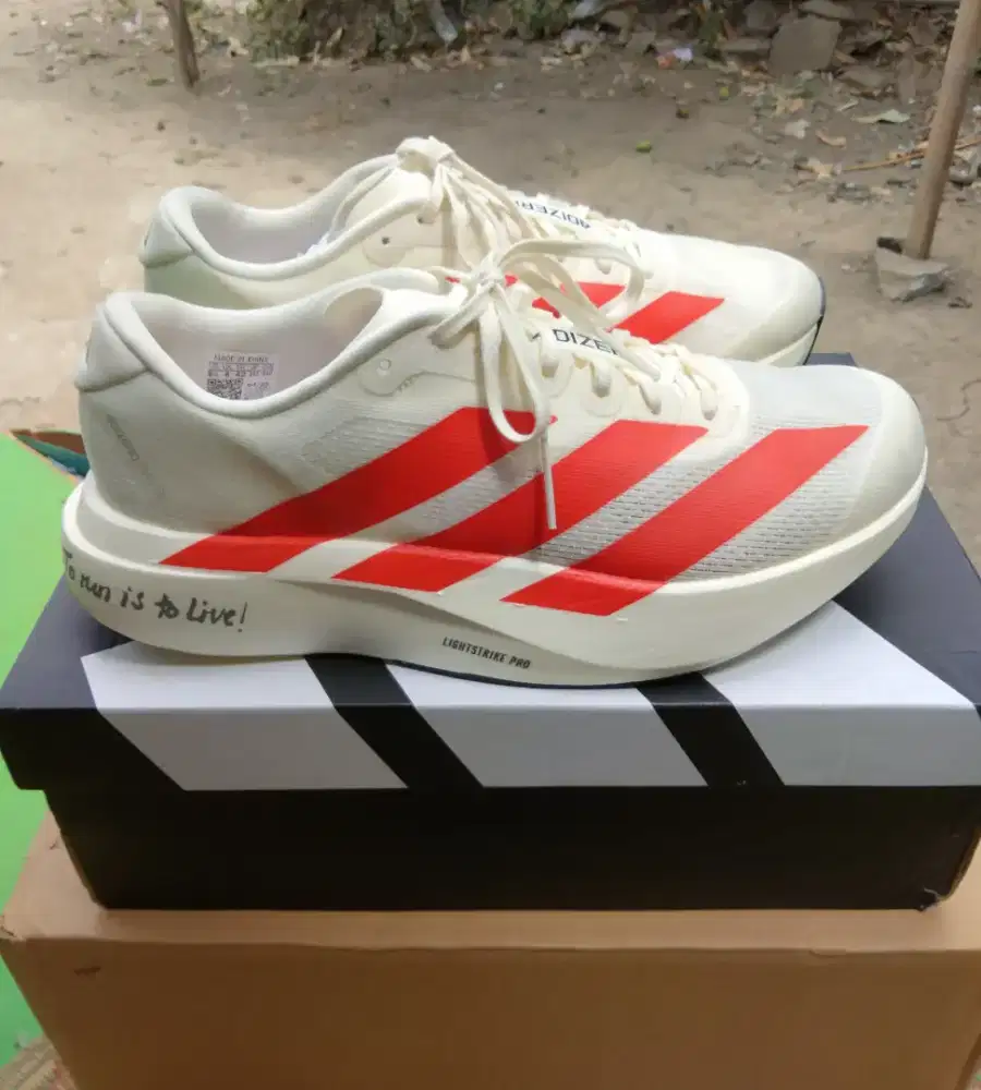 Adidas Adizero Evo SL Off White Better Scarlet