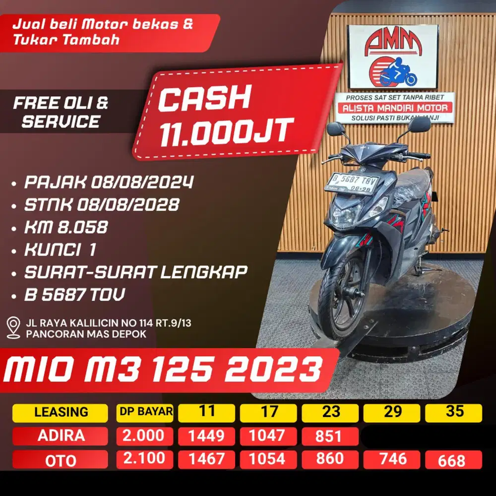 MIO M3 2023 BISA KREDIT/TUKAR TAMBAH/BAYAR PAKAI CC/PAYLATER