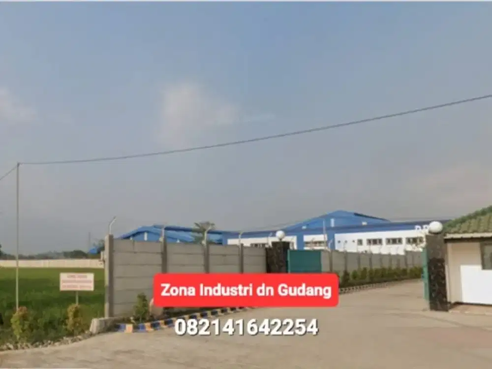 JUAL, Tanah zona Industri LD 133 mtr, dekat Gerbang Tol CARUBAN Prospektif