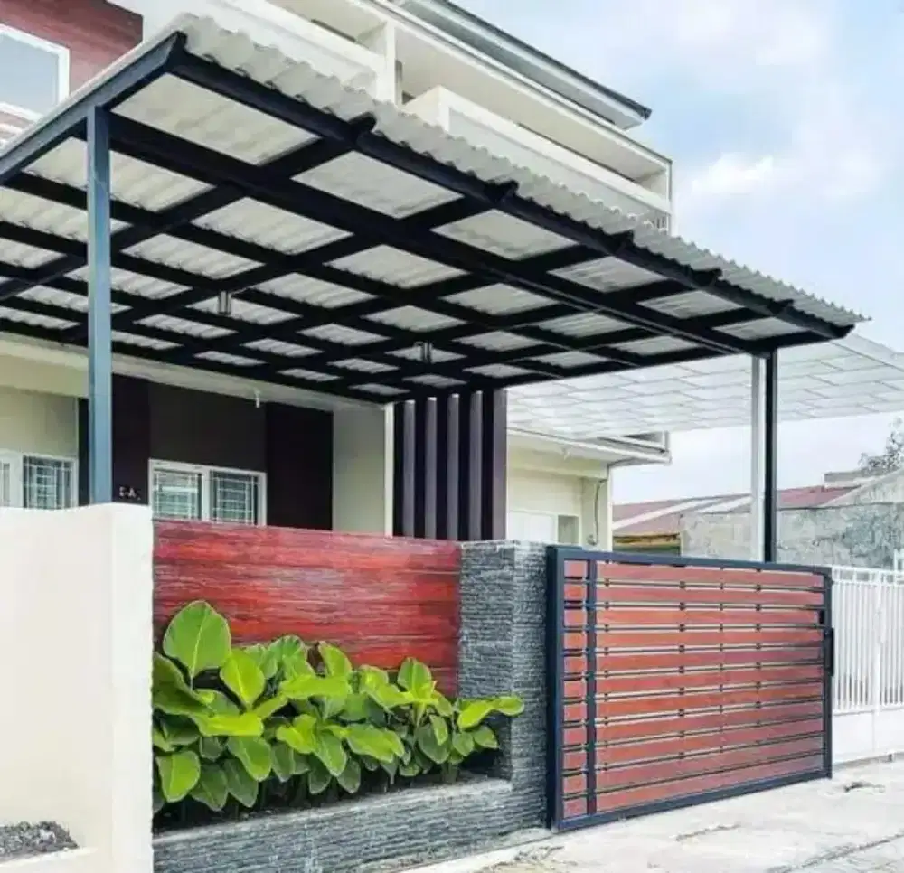 Kanopi Canopy, Tralis, Railing, Tangga, Pagar, Atap Baja, Kitchen Set