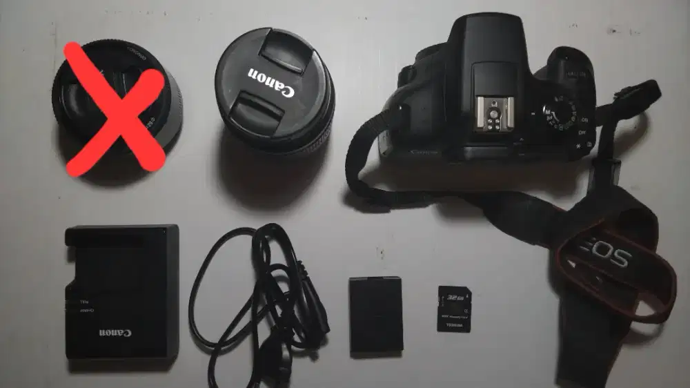 Canon 1300d+lensa kit 18-55mm fullset kotak, minus di foto, Nego
