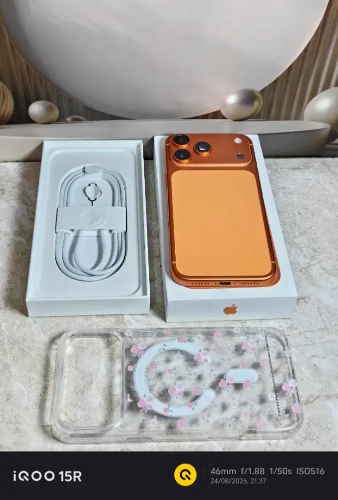 iphone 17 pro max 256gb cosmic orange garansi ibox juli 2027