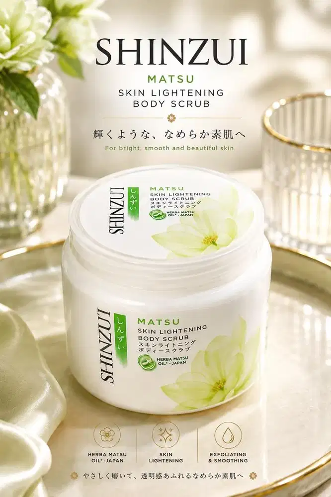 Shinzui matsu skin lightening body scrub 200 gram