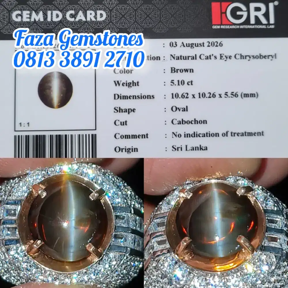 Super Quality Honey Cats Eye Chrysoberyl, Strong & Bold Line