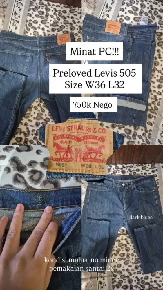 [Preloved] Levi's 505 W 36 L 32