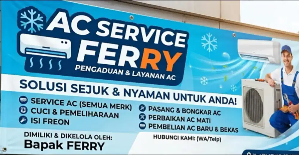 Bongkar pasang serta service ac