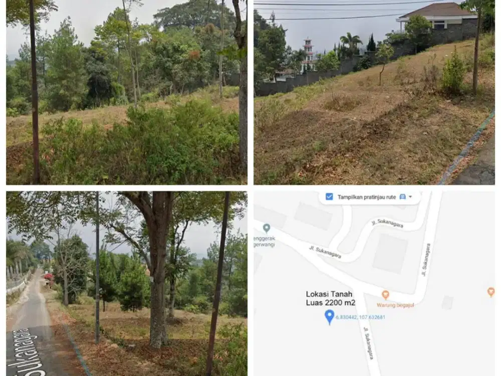 Tanah Hook Luas Siap Pakai View Kota Bandung di Pagerwangi Dago