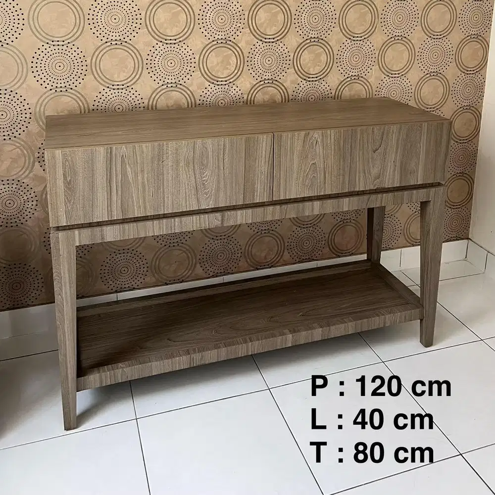 Meja Foyer / meja konsol / laci ruang tamu