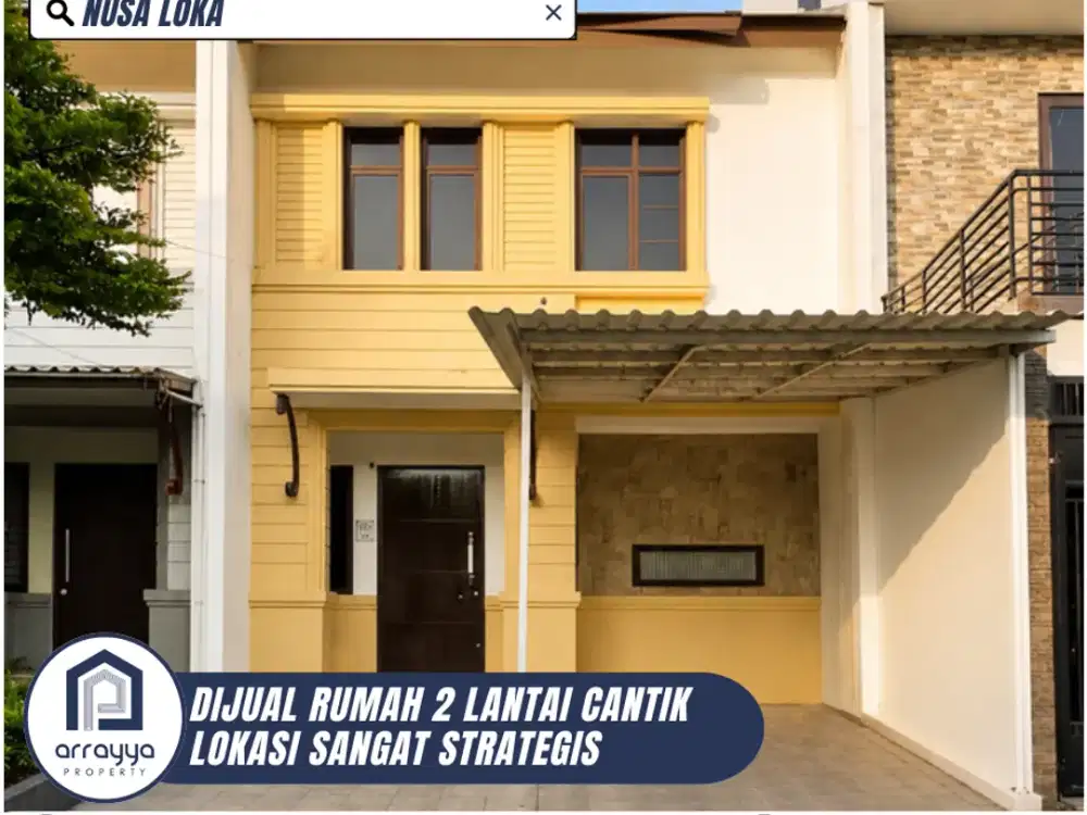 DIJUAL RUMAH CANTIK SIAP HUNI LOKASI SANGAT STRATEGIS DI NUSALOKA BSD (DMB61)