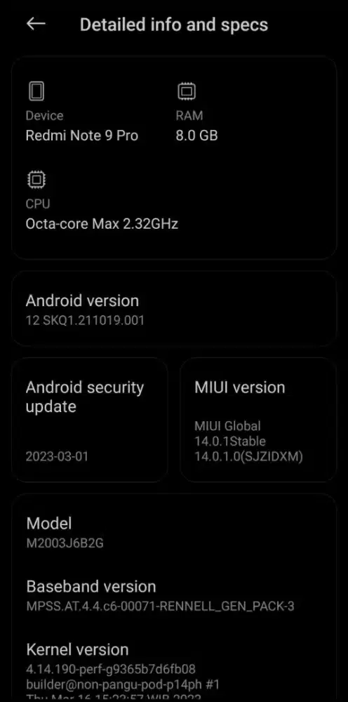 Redmi Note 9 Pro 8/128