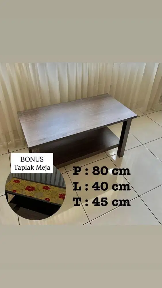 Meja / Coffee table / bonus taplak meja