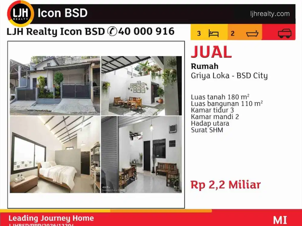 Di Jual Rumah Griya Loka BSD City