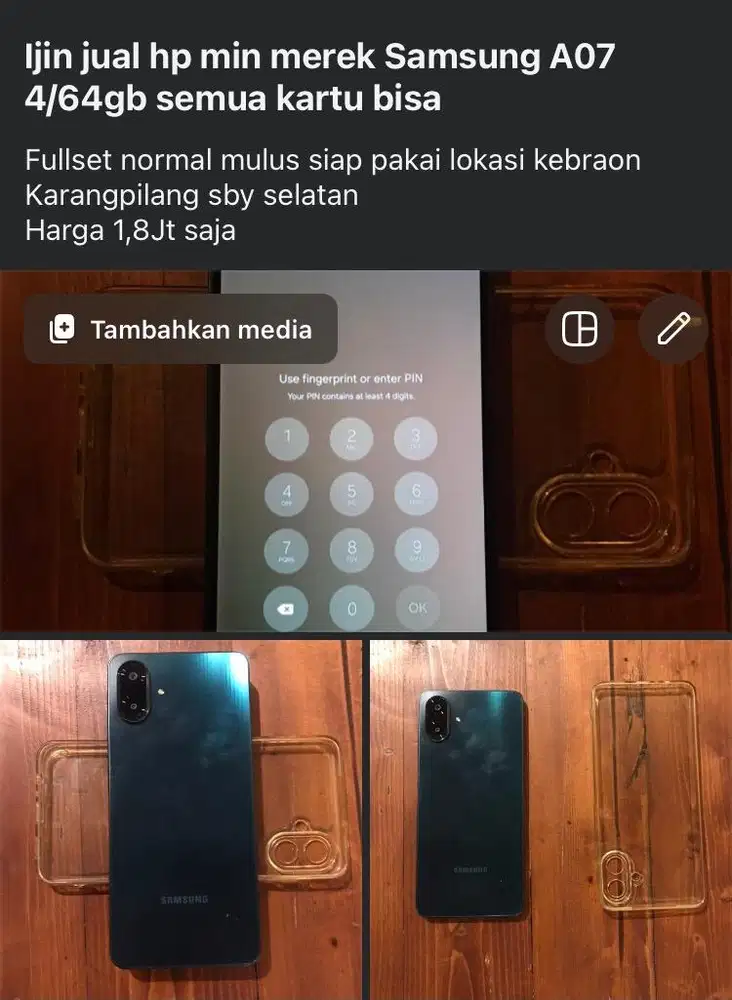 SAMSUNG A07 4/64Gb mulus nominus fullset