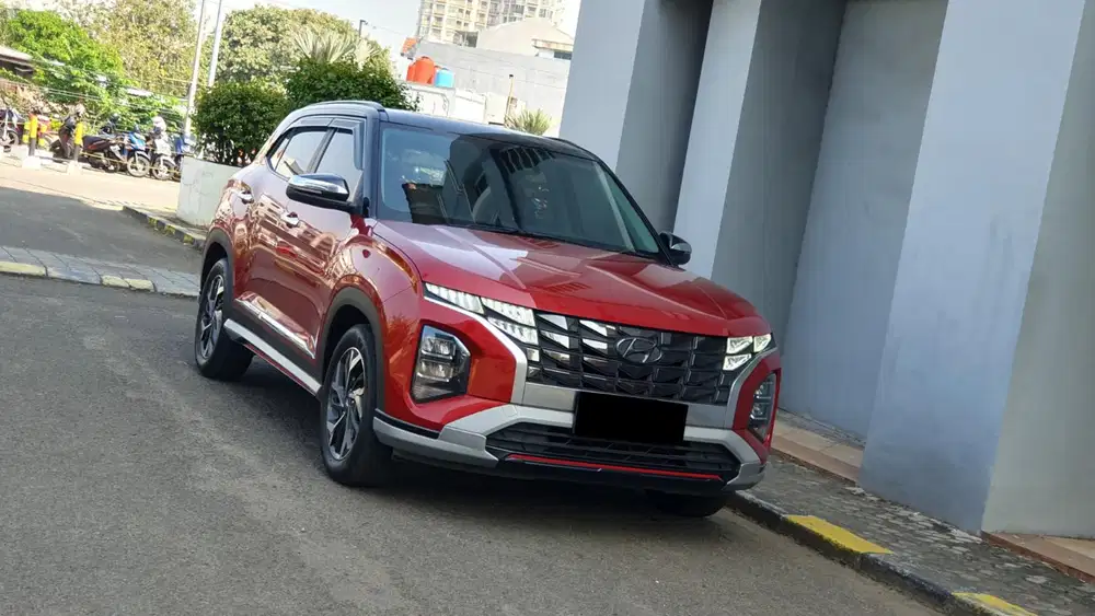 Km 44rb hyundai creta prime two tone 2022 merah sunroof pajak panjang