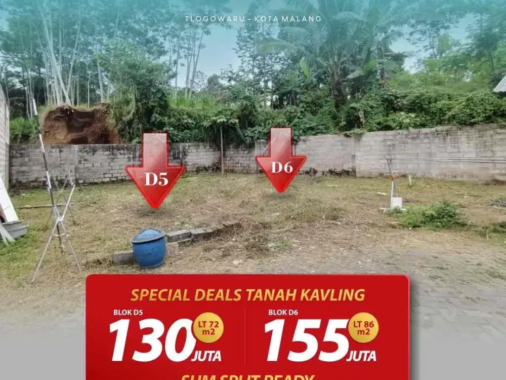 Tanah SHM Siap Bangun Dalam Perumahan Kota Malang