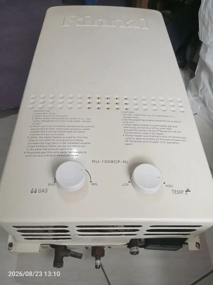 Water heater gas bekas