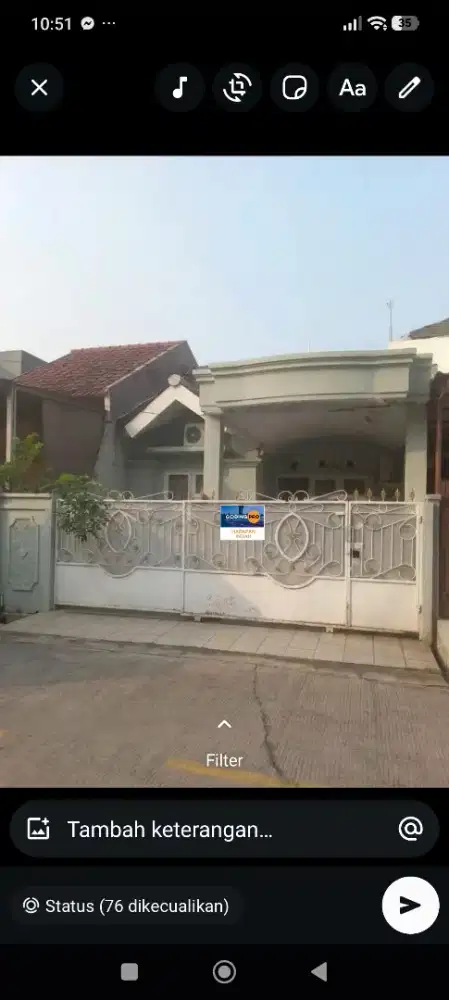Dijual rumah dutabumi cluster kota harapan indah bekasi barat