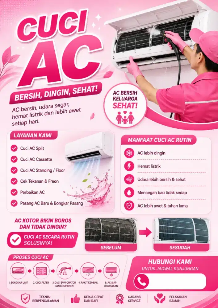Jasa pasang AC perbaikan kulkas mesin cuci pompa air