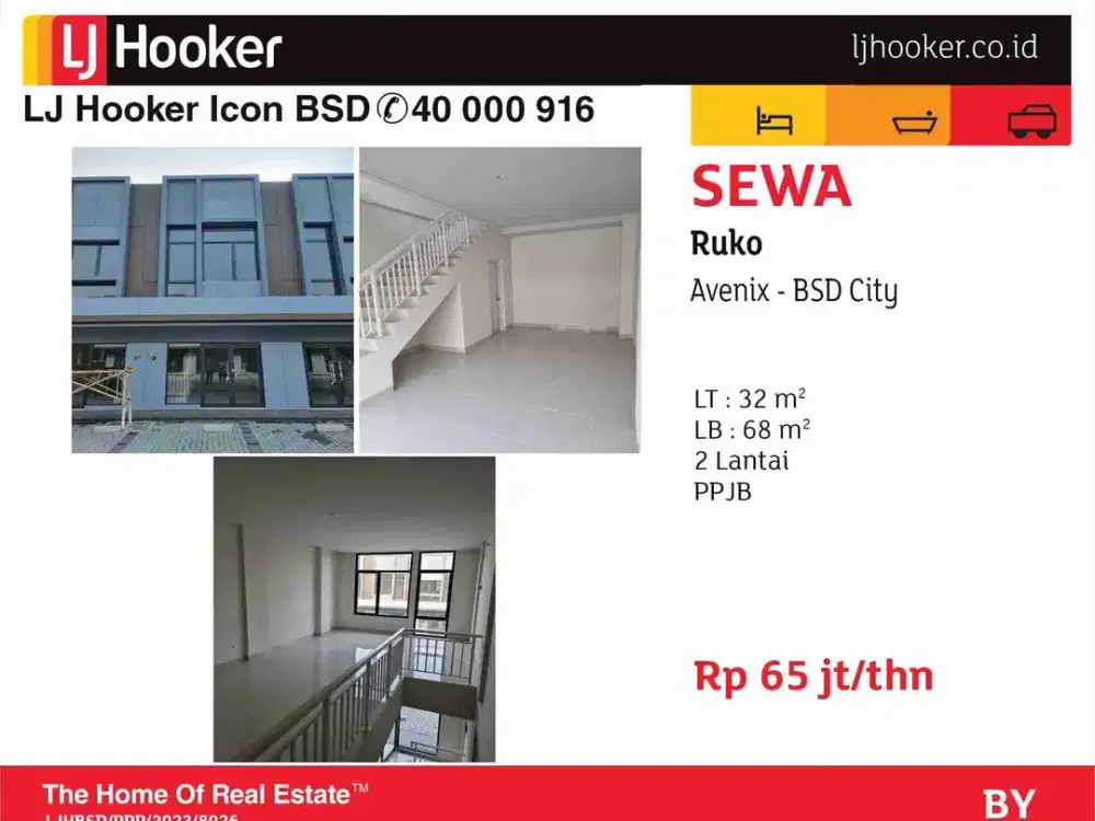 Disewakan Ruko Avenix BSD City