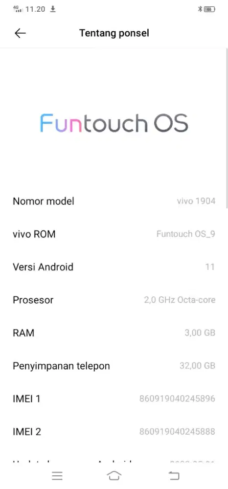 Vivo y12 ram 3 Rom 32