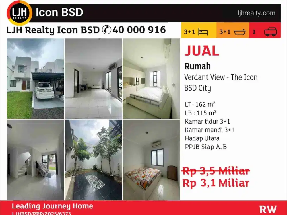 Di Jual Rumah Verdant View The Icon BSD City