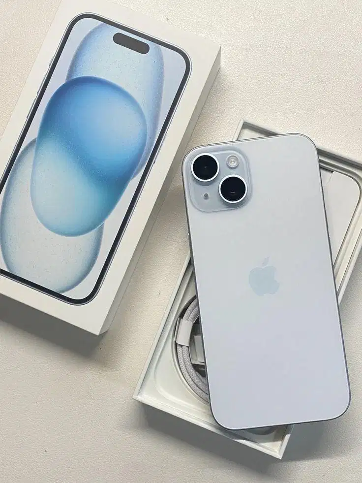 Iphone 15 128 blue garansi panjang