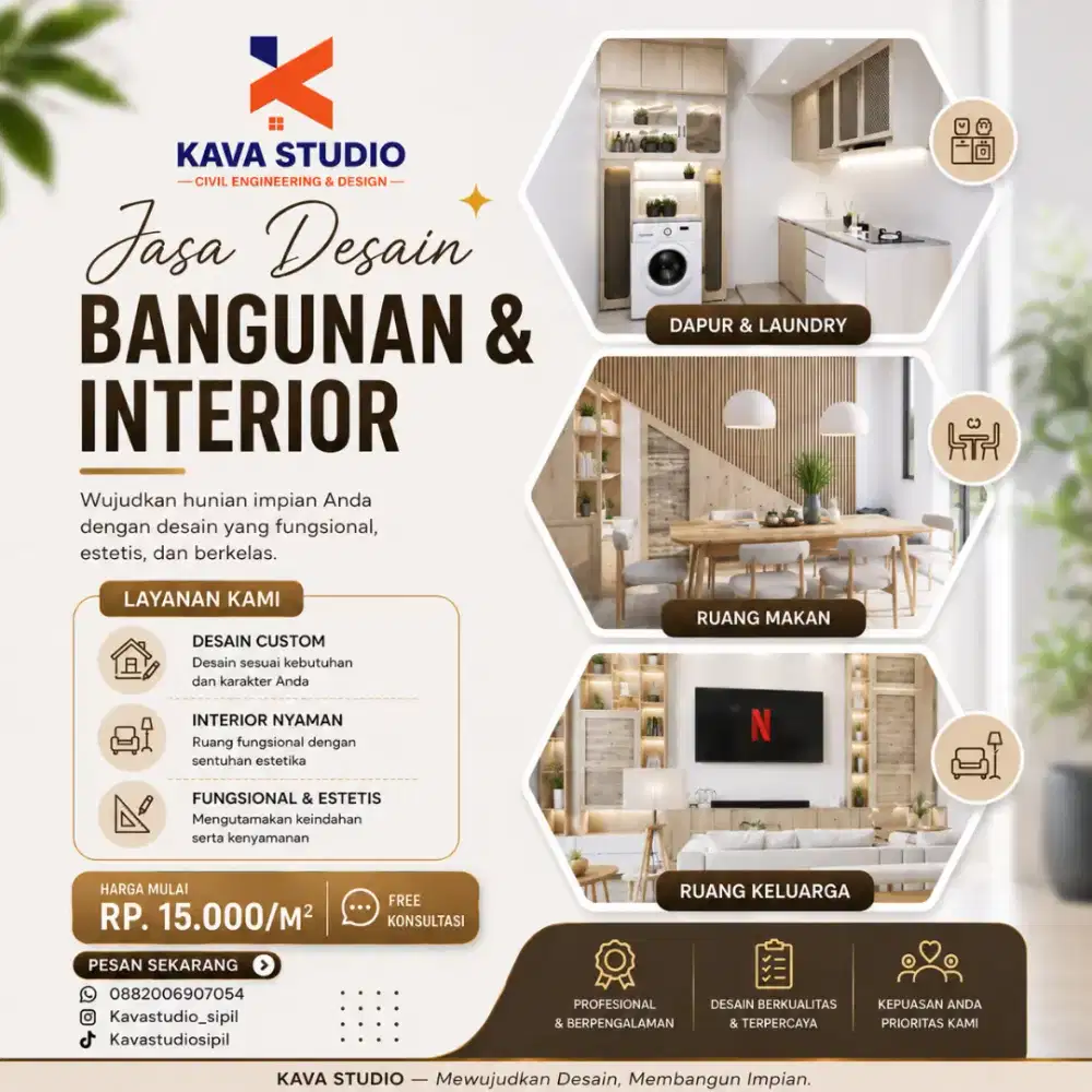 Jasa desain exterior, interior bangunan, rumah ,kost, toko, office,dll