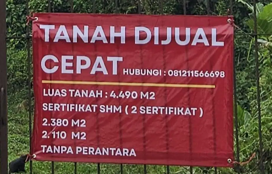 Tanah Sertifikat Dijual Cepat