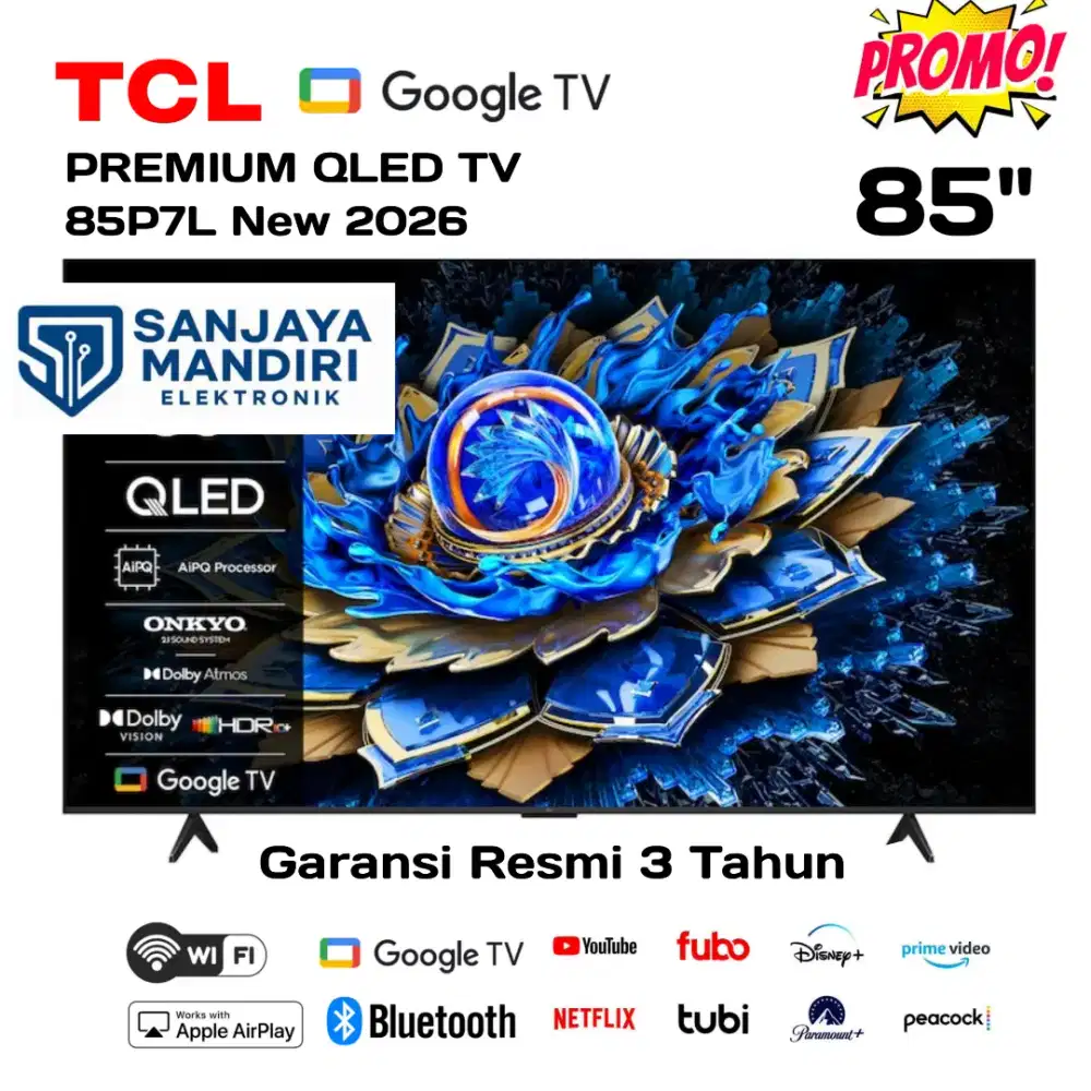 TCL 85P7L Premium QLED 4K Google TV 85 Inch ONKYO Dolby Atmos TCL AI