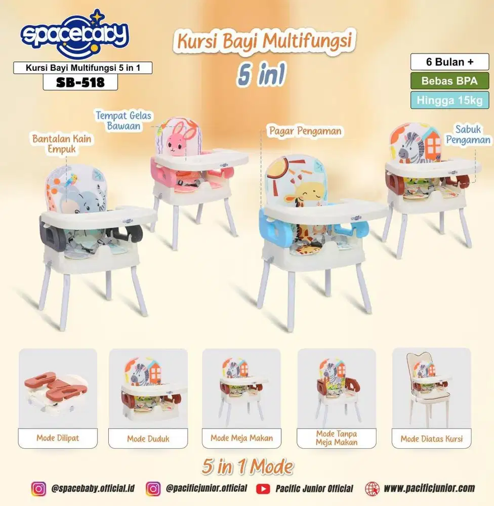 Kursi bayi multifungsi baby chair 518