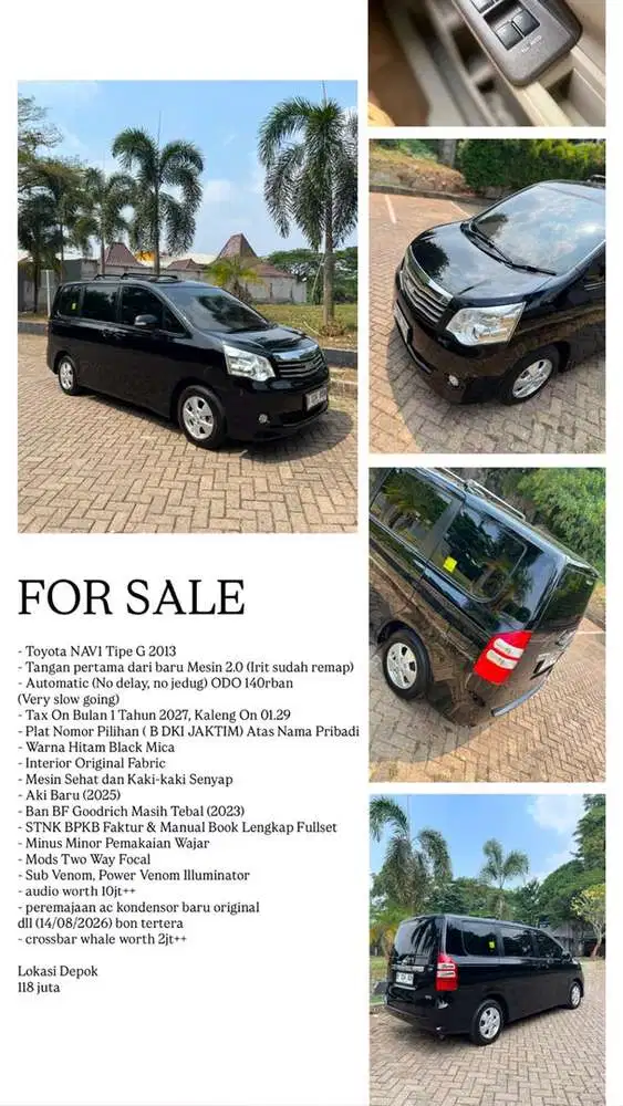 Toyota Nav1 2013 Bensin