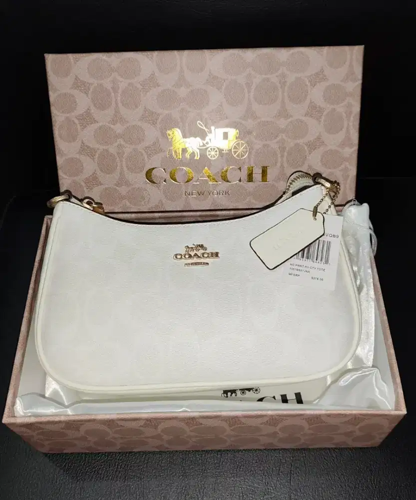 Tas Wanita Coach Teri Putih Replica