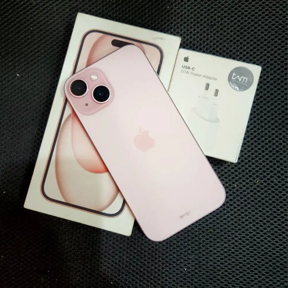 iPhone 15 128gb Pink Garansi September 2026 Free Adapter