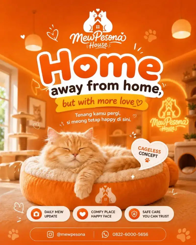 Penitipan Kucing / Cat Hotel Tangerang - Cageless & Antar Jemput