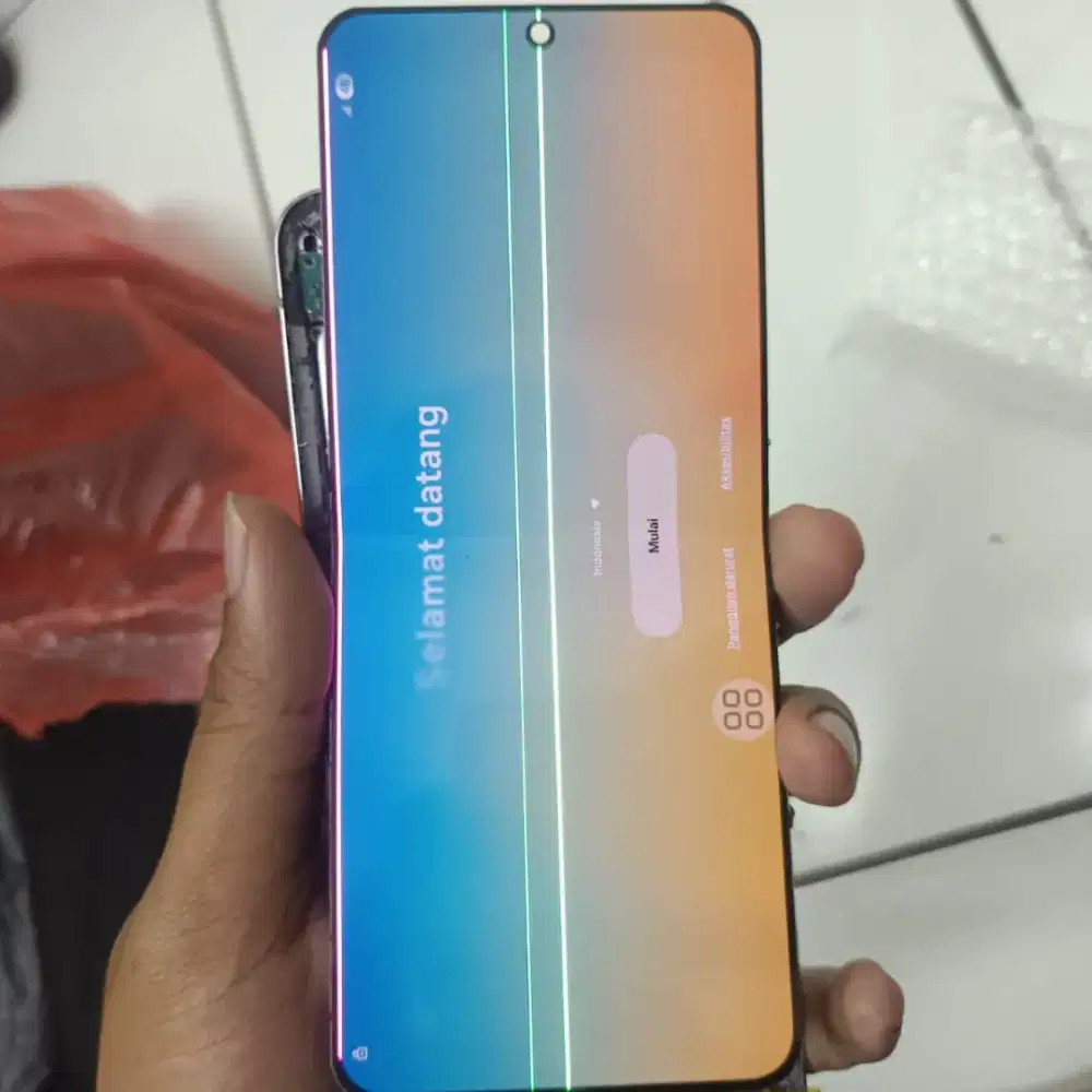 LCD SAMSUNG GALAXY Z FLIP 5 ORIGINAL MINUS GARIS FUNGSI 100% NORMAL