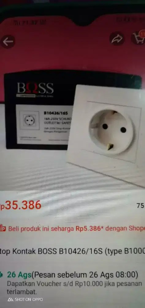 Jual stopkontak boss tipeB10246/16S