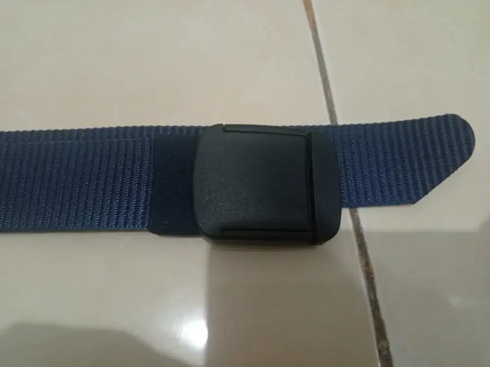 Bismillah Dijual Cepat Sabuk Canvas Nilon Navy Blue Military Pria Kond