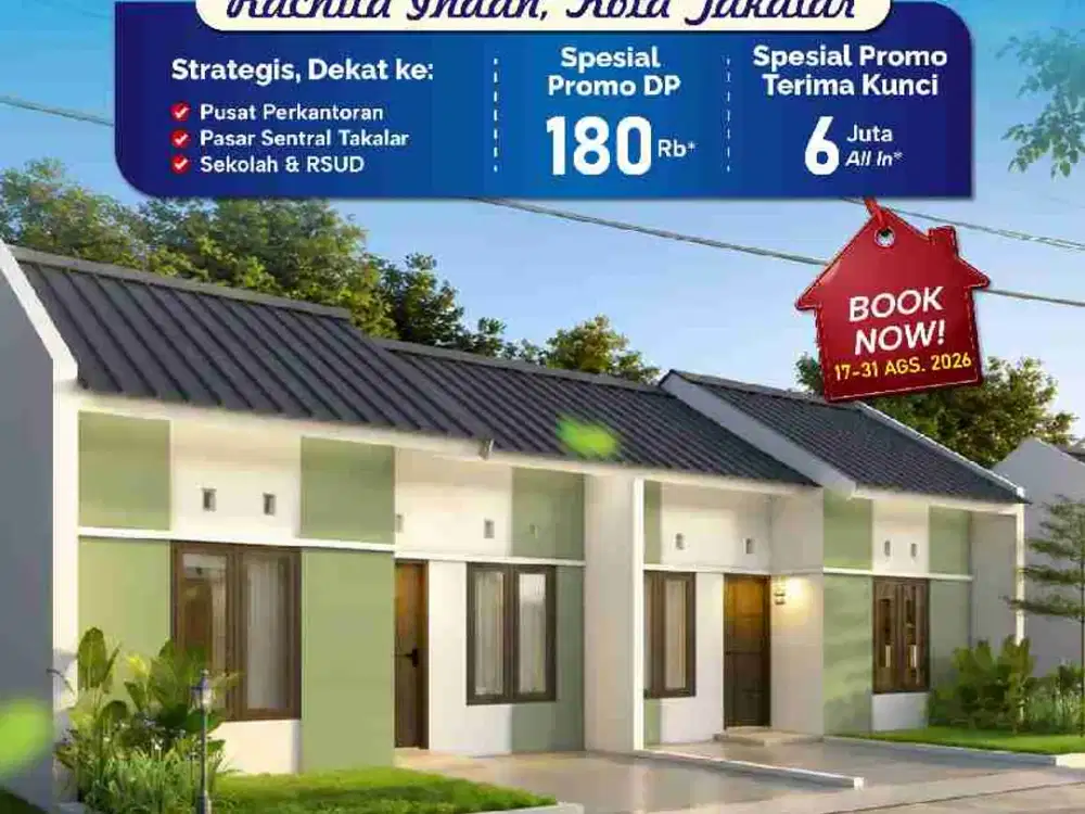 Rumah Murah Galesong DP 180 Ribu Promo Kemerdekaan
