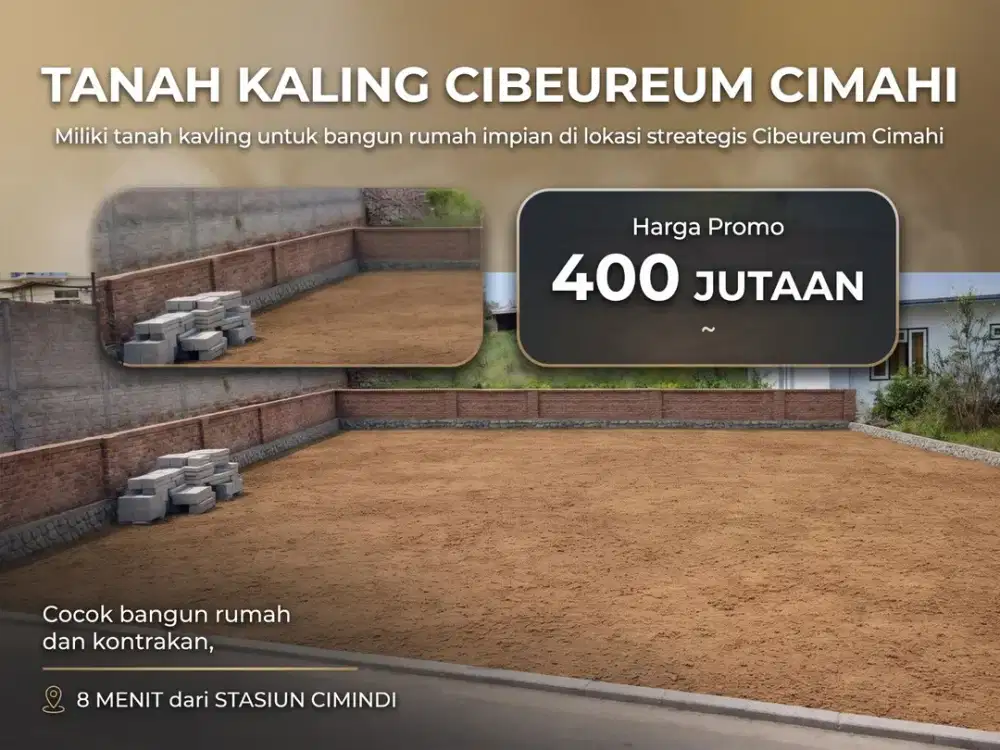 Peluang Punya Tanah Kavling 100 An M2 di Dekat Jalan Amir Mahmud Cibeureum Cimahi