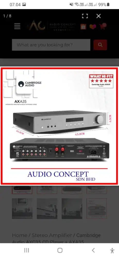 Amplifier cambridge axa 35