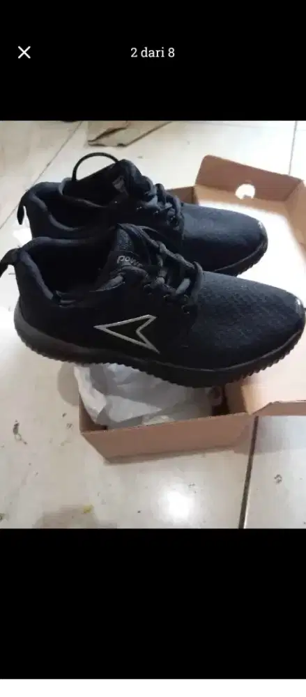 Sepatu Power black full buat sekolah