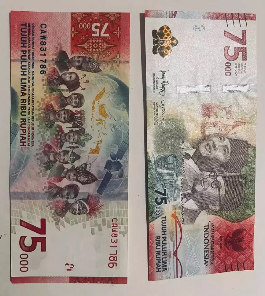 Di jual Uang 75 ribu kondisi bagus