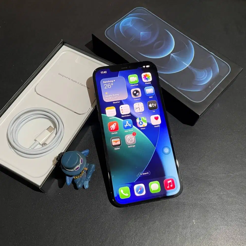 iPhone 12 Pro 256gb Bea Cukai Sinyal Permanen Pacific Blue Fullset
