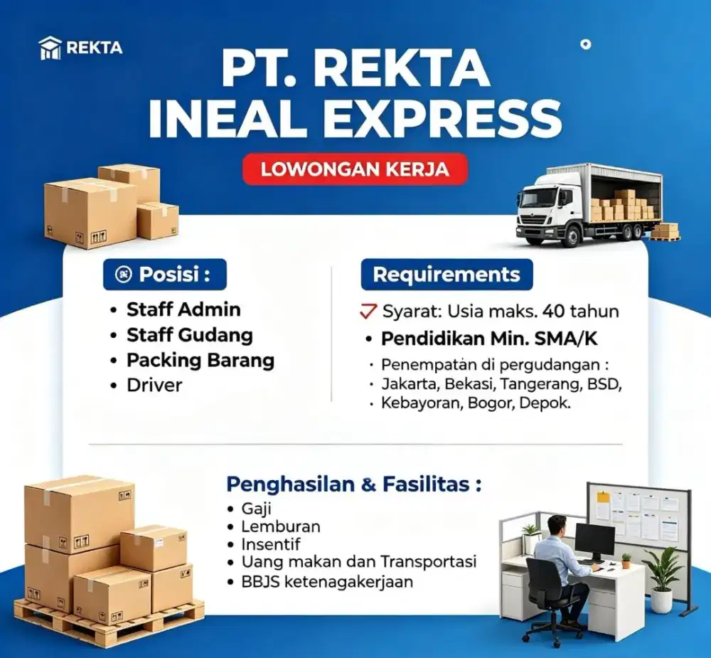LOWONGAN KERJA OPERATOR GUDANG & PACKING BARANG