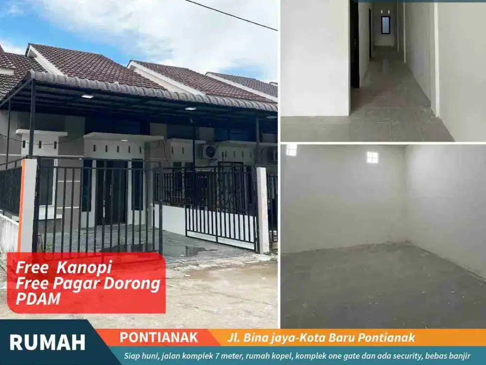 rumah siap huni jalan bina jaya kota baru pontianak pdam