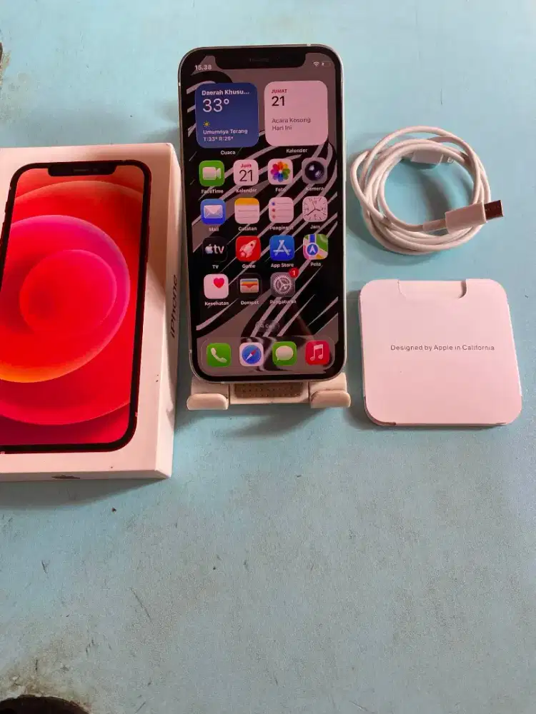Iphone 12 mini 128gb green inter all operator fullset mulus normal